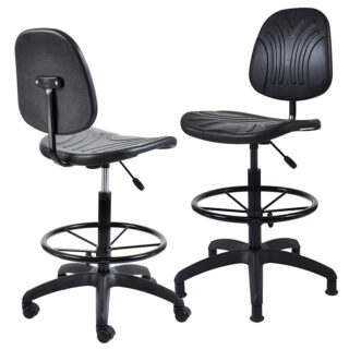 WC9 - Works Draughtsman Chair (Black)