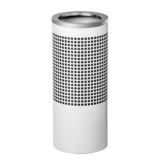 Stainless Steel Square Punch Litter Bin With Polished Stainless Rim Lid
