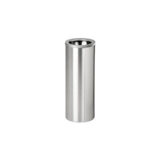 Stainless Steel Solid Litter Bin With Polished Stainless Rim Lid