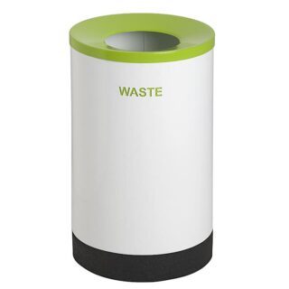 Single Round Recycle Bin with Laser Cut Wording