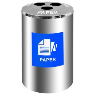 Heavy Duty 3-Division Recycle Bin Stainless Steel With Internal 3 Way Plastic Liners